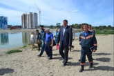 Проверена работа городских служб в месте неорганизованного отдыха людей на воде
