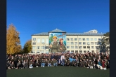 «Труд крут»: мурал в честь студотрядов открыли в Новосибирской области