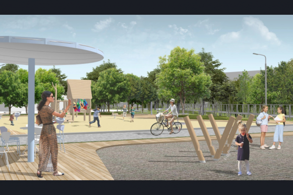 Девятиметровую стелу воздвигнут в благоустроенном экопарке г. Обь по нацпроекту